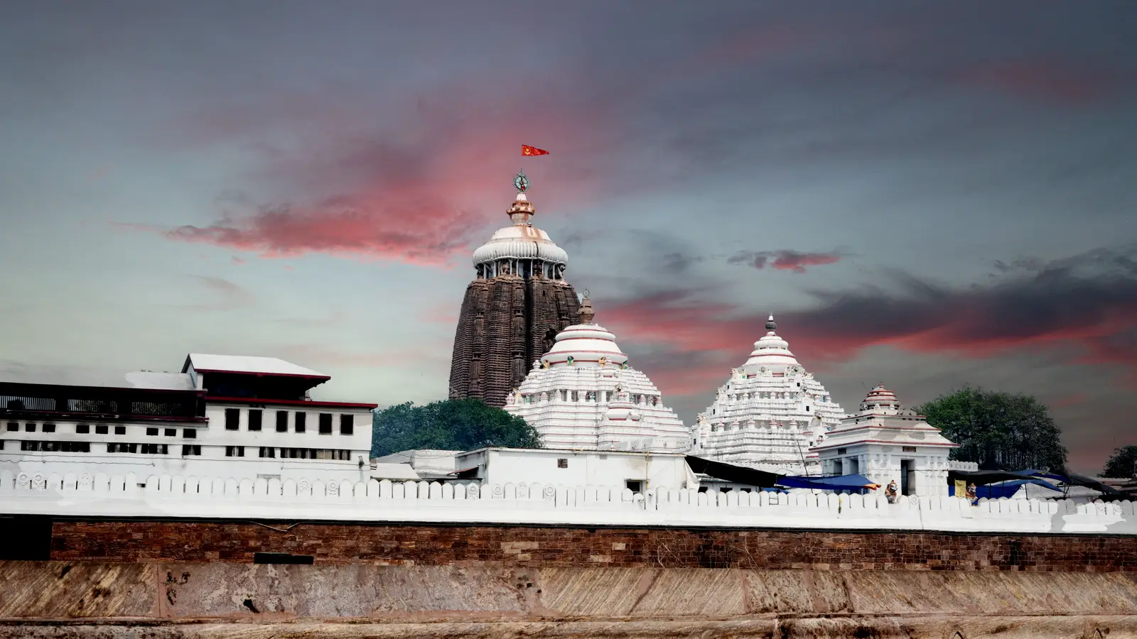 The Shree Jagannath Temple in Puri, Odisha at golden hour